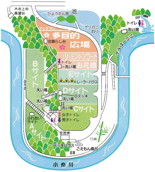 キャンプ場案内マップ